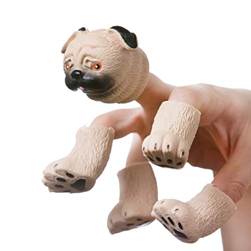 CreepyParty Fingerpuppe für Hunde Handi Mops Fingerpuppe Requisiten niedlich lustig Tierspielzeug von CreepyParty