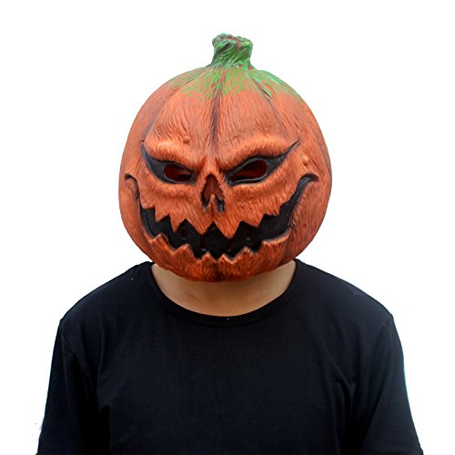 CreepyParty Halloween Dekoration Kostüm Party Latex Kopfmasken Kürbis von CreepyParty