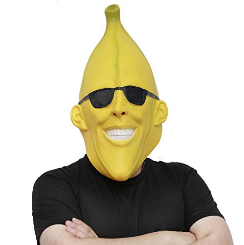 CreepyParty Halloween Kostüm Party Latex Frucht Obst Kopf Masken Banane Karneval Masken von CreepyParty