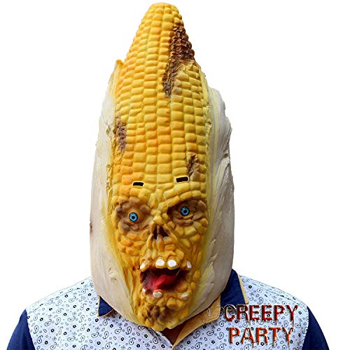 CreepyParty Halloween Kostüm Party Latex Kopf Masken (Mais) von CreepyParty