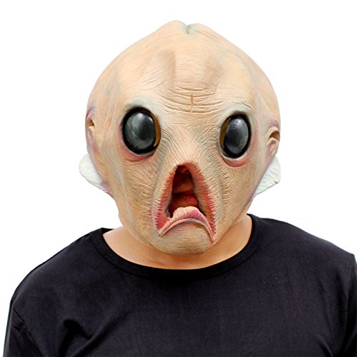 CreepyParty Alien Maske Halloween Kostüm Party Latex Kopfmasken Außerirdisch Außerirdischer Karneval Masken von CreepyParty