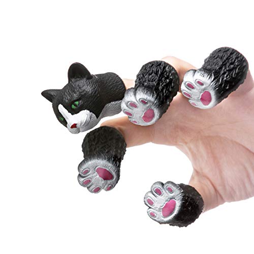CreepyParty Katze Fingerpuppe Handi Katzen Fingerpuppen-Requisiten Nettes lustiges Tierfingerspielzeug für Kinder von CreepyParty