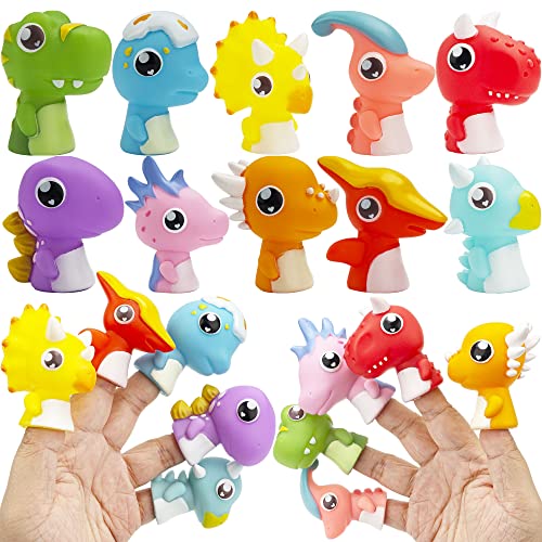 CreepyParty Niedliche Dinosaurier Fingerpuppen wasserdichte Fingerpuppen Requisiten Figuren Neuheit Spielzeug Geschenk für Kinder von CreepyParty