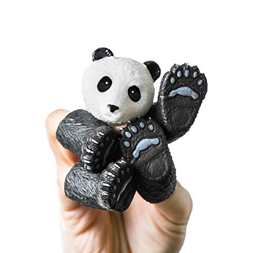 CreepyParty Panda-Finger-Handpuppe, Handi-Panda-Fingerpuppe, Requisiten, niedlich, lustiges Tier-Fingerspielzeug für Kinder von CreepyParty
