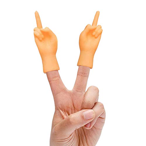 CreepyParty Mittelfinger Kleine Hände Mini Fingerpuppen Linke und Rechte Hand Tiktok Spiel Streich Spielzeug (2 Stück) von CreepyParty
