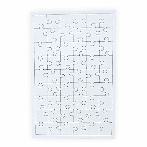 Puzzle zum bemalen Viereck 54 Teile 10 Stück zum selbst gestalten mit Rahmen von Creleo