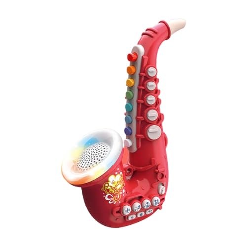 CreoQIJI Musikinstrument Holzratsche Spielzeug Gaoshi Kinder Spielzeug mit acht Noten, Simulation frühkindlicher Bildung, Kinderspielzeug zum Spielen von Musik + Licht + Klarinette + – (G, One Size) von CreoQIJI