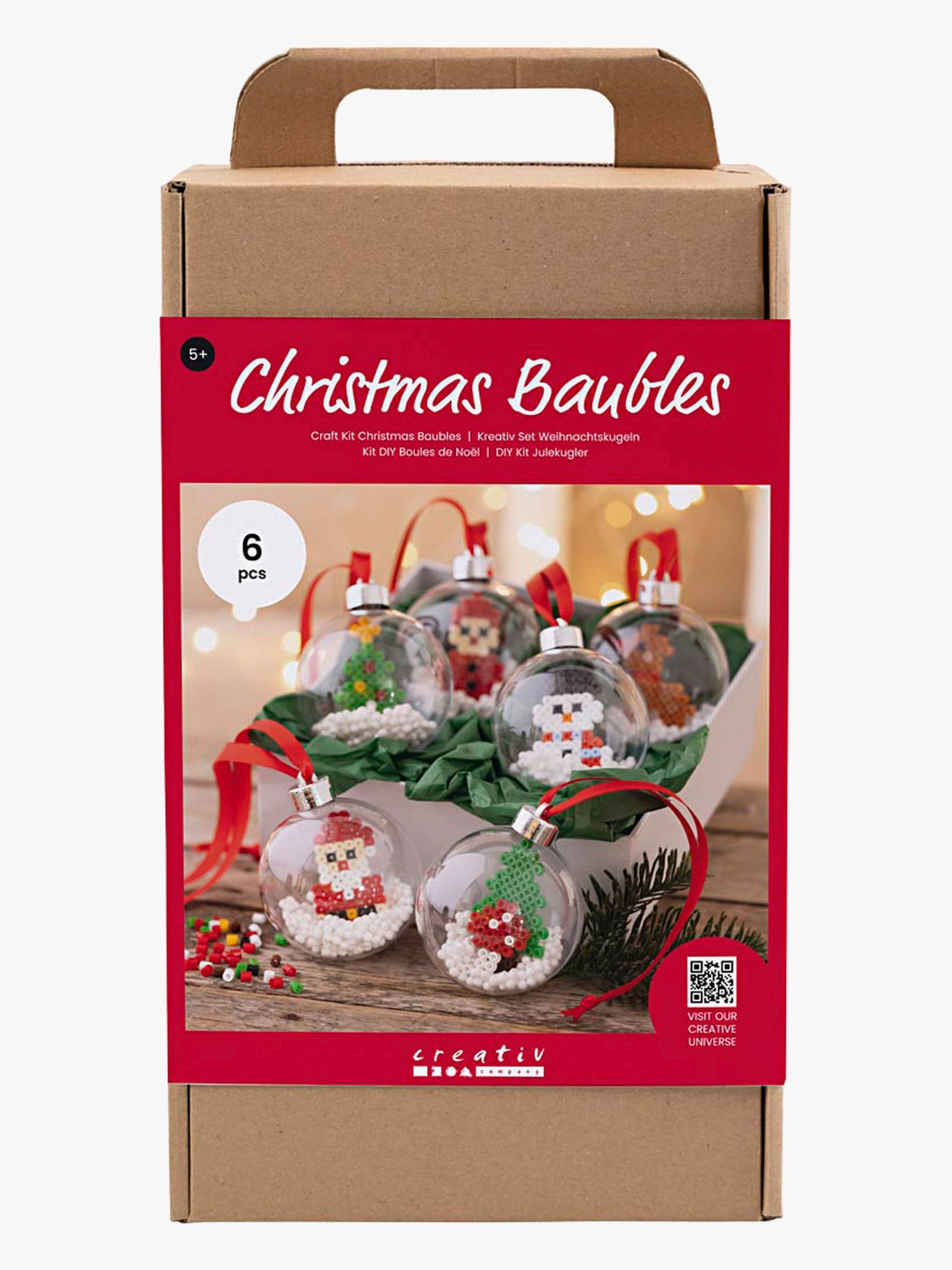 Creotime DIY Set Weihnachtskugeln Perlen von Creotime