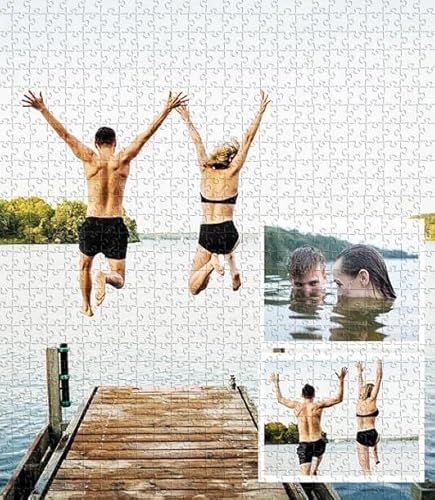 Fotopuzzle,Puzzle Selber Gestalten 35/300/500/1000/1500 Teile Foto Personalisiertes Holzpuzzle Bild DIY Erwachsene Dekoration Foto(1000Pcs with Box) von Crepundia