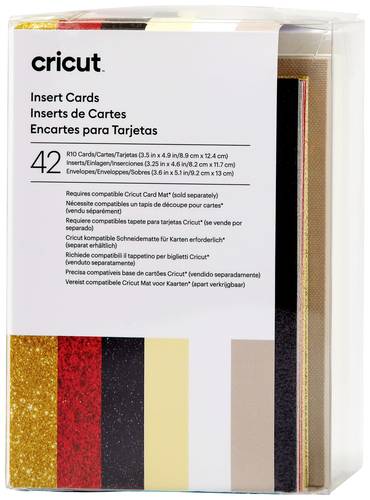 Cricut Insert Cards Glitz & Glam R10 Kartenset Taupe, Creme, Weiß von Cricut
