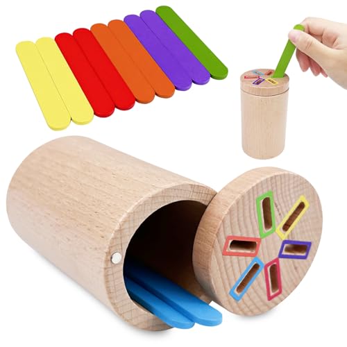 Crihovy Montessori Spielzeug Ab 1 Jahr, Steckspiel Sortier, Sortieren Farben Sortierspiel Holz für Kinder, Motorikspielzeug Lernspiele mit Aufbewahrungstasche, Sensorik Spielzeug für Feinmotorik Crihovy Montessori Spielzeug Ab 1 Jahr, Steckspiel Sortier, Sortieren Farben Sortierspiel Holz für Kinder, Motorikspielzeug Lernspiele mit Aufbewahrungstasche, Sensorik Spielzeug für Feinmotorik von Crihovy