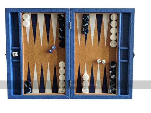 Crisloid Anchor Blue 13-inch Travel Backgammon Set von Crisloid