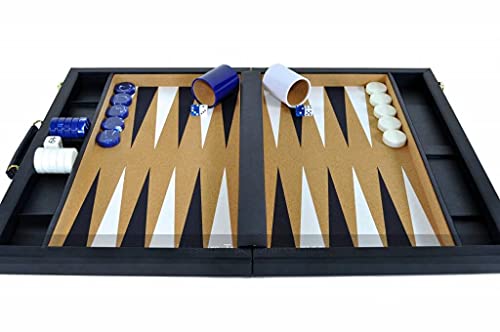 Crisloid Classic Blue Champion Attaché 19-inch Backgammon Set von Crisloid