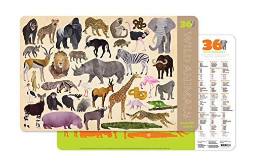Crocodile Creek 2843-4 36 Wild Animals 2-Sided Platzset, Tan/Green/Orange/Brown/Pink Crocodile Creek 2843-4 36 Wild Animals 2-Sided Platzset, Tan/Green/Orange/Brown/Pink von Crocodile Creek