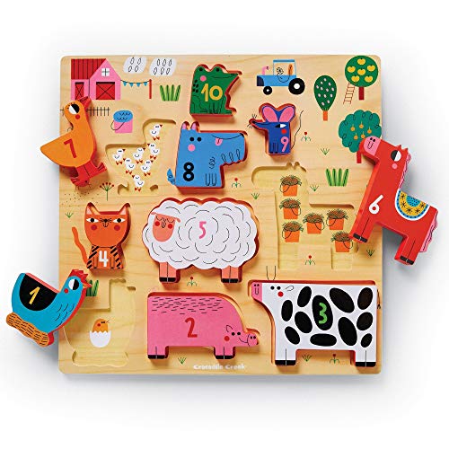 Crocodile Creek 10 Stück Stacking Wood Puzzle/123 Barnyard Crocodile Creek 10 Stück Stacking Wood Puzzle/123 Barnyard von Crocodile Creek