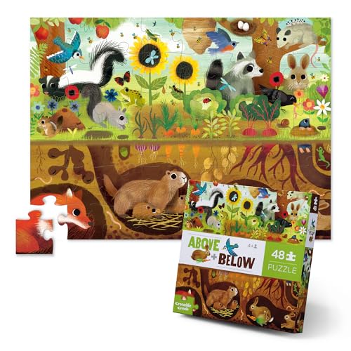 Bertoy 3876002 Classic Above and Below Boxed Puzzles, Backyard, 48 Teile von Crocodile Creek
