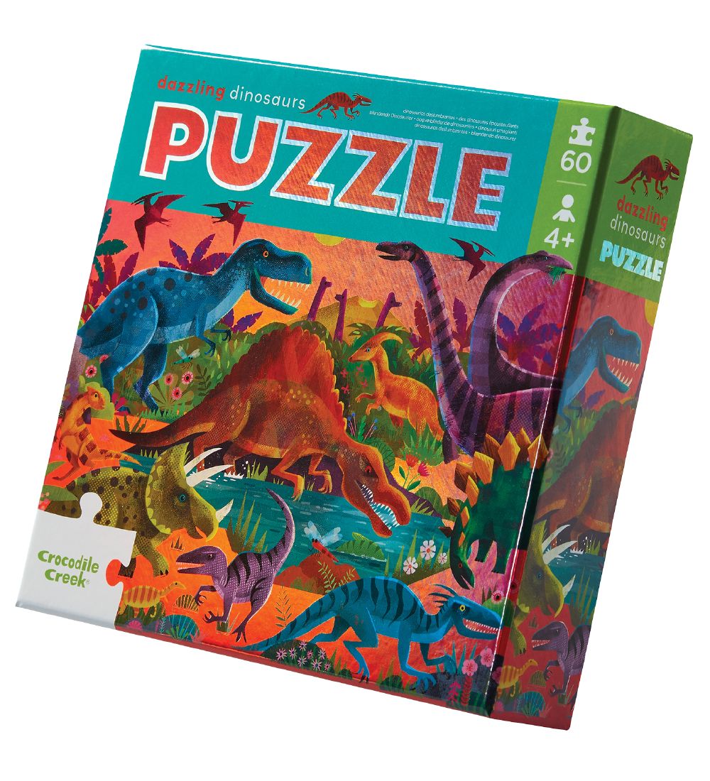 Crocodile Creek Puzzlespiel - 60 Teile - Umwerfend Dinosaurs - Crocodile Creek - One Size - Puzzlespiele von Crocodile Creek