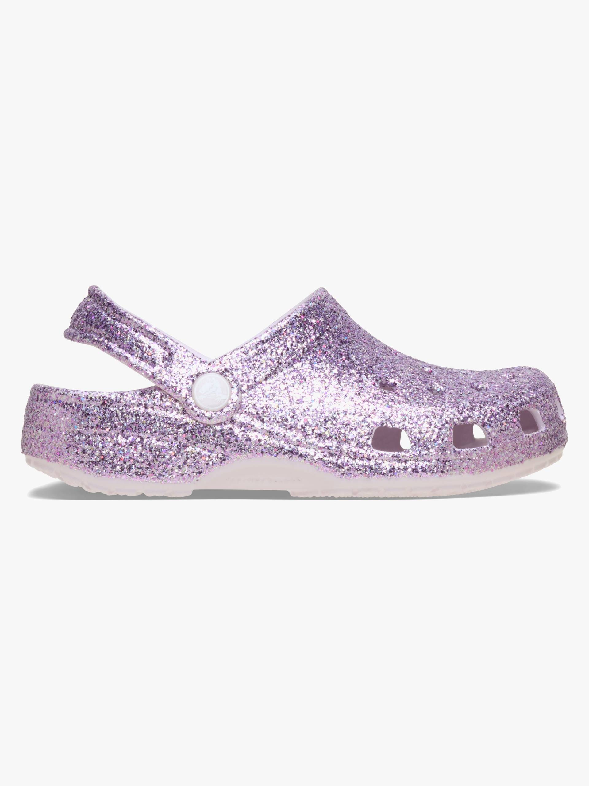 Crocs Classic Chunky  Glitzer Pantoffeln, Grape Ice, 36-37 von Crocs