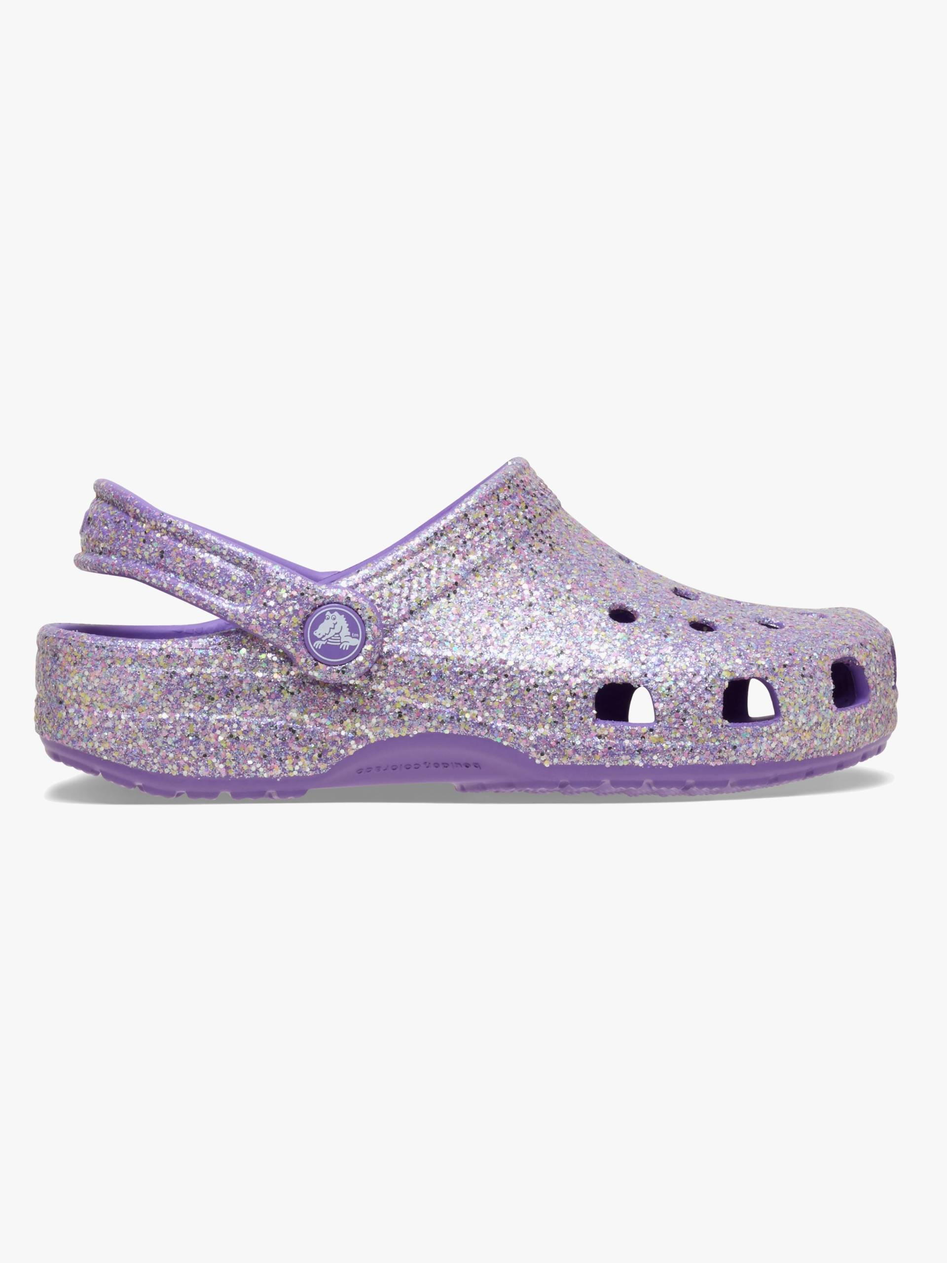 Crocs Classic Fantasy Glitter Pantoffeln, Lila, 33-34 von Crocs