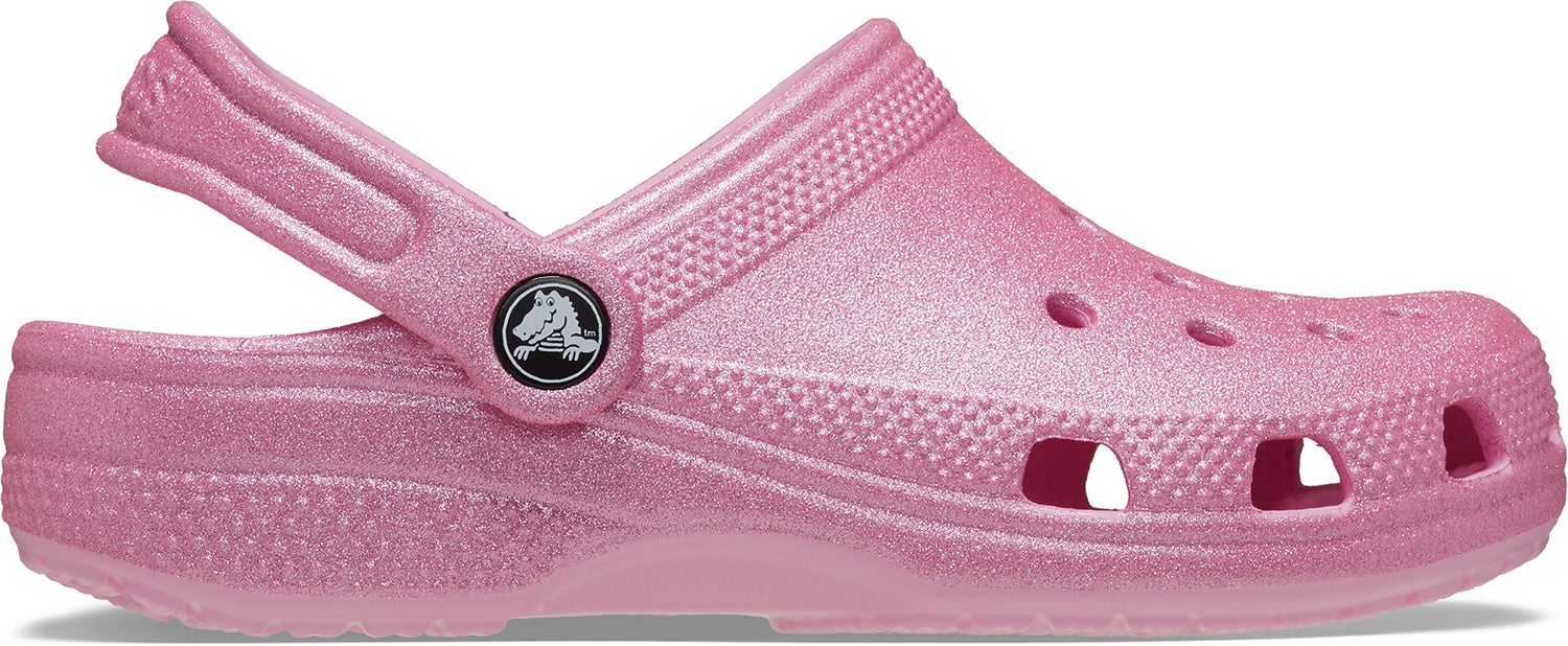 Crocs Classic Glitter Kids Kinder Sandalen, Pink Tweed Glitter, 22-23 Crocs Classic Glitter Kids Kinder Sandalen, Pink Tweed Glitter, 22-23 von Crocs