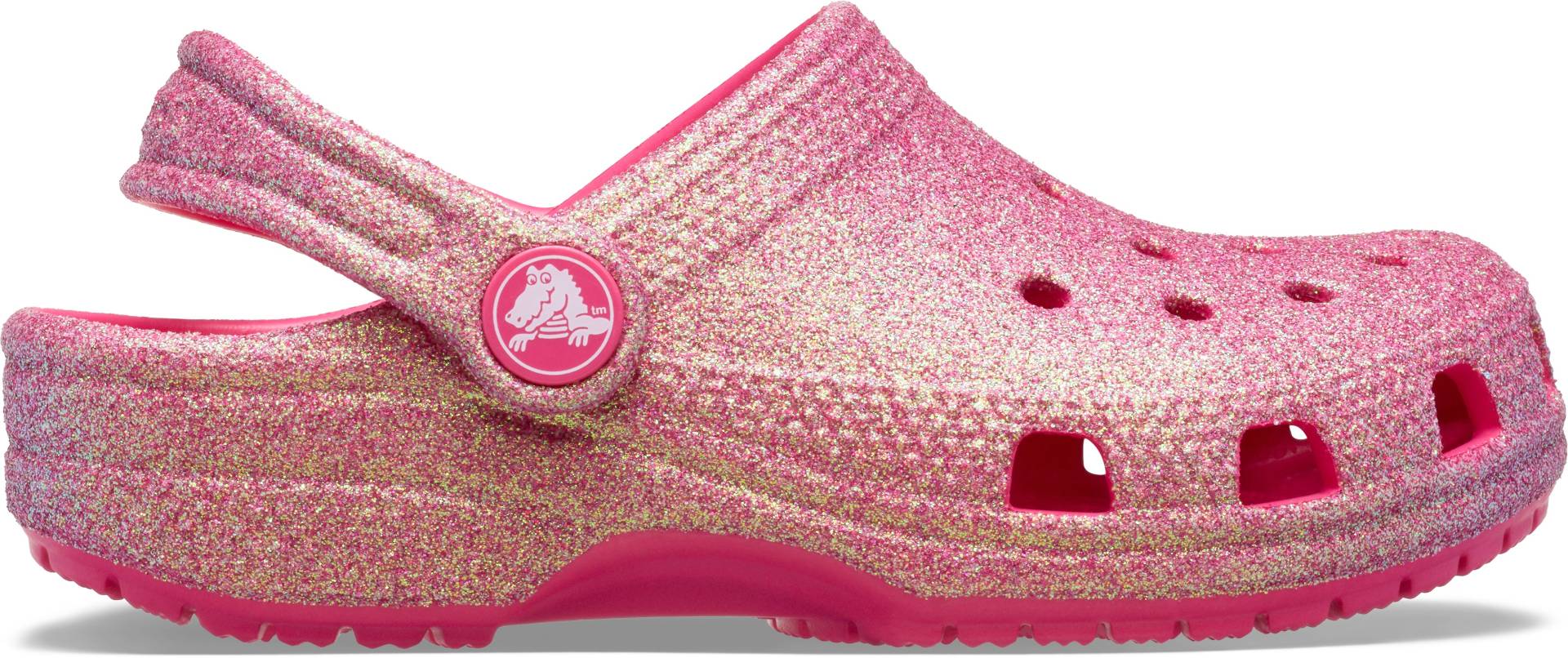Crocs Classic Iridescent Glitter Kids Kinder Sandalen, Dragon Fruit, 22-23 Crocs Classic Iridescent Glitter Kids Kinder Sandalen, Dragon Fruit, 22-23 von Crocs