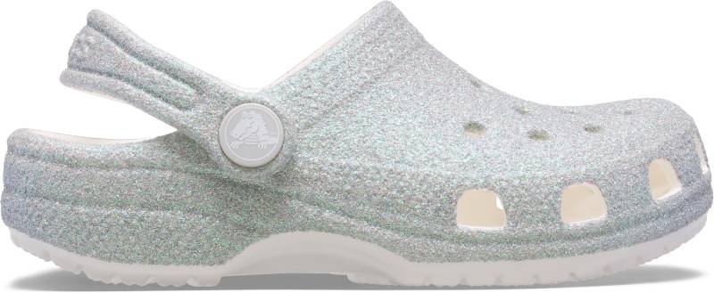 Crocs Classic Iridescent Glitter Kids Kinder Sandalen, Weiß, 22-23 von Crocs