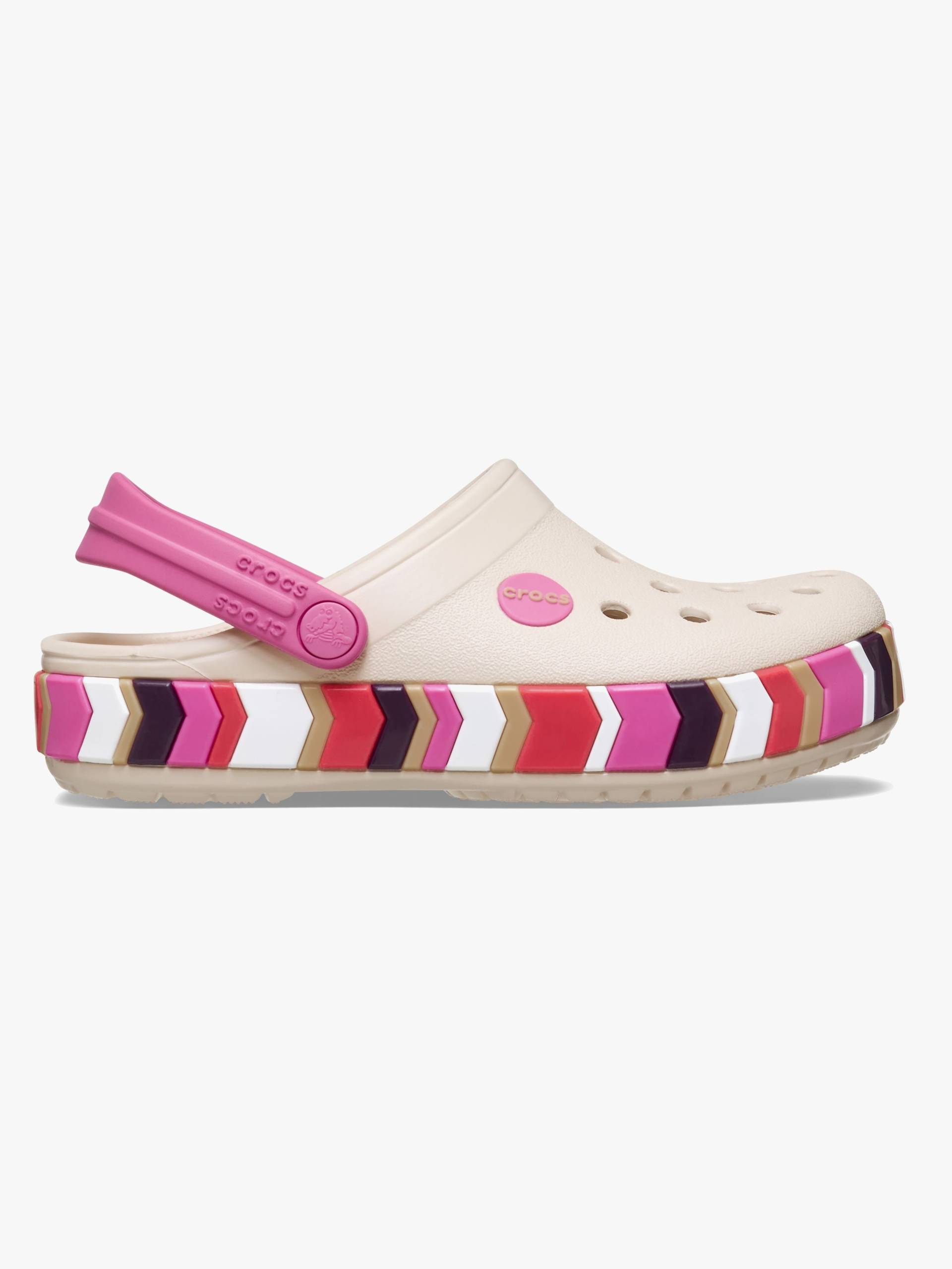 Crocs Crocband Chevron Band Kids Pantoffeln, Frappé/Quiet Rose, 27-28 Crocs Crocband Chevron Band Kids Pantoffeln, Frappé/Quiet Rose, 27-28 von Crocs