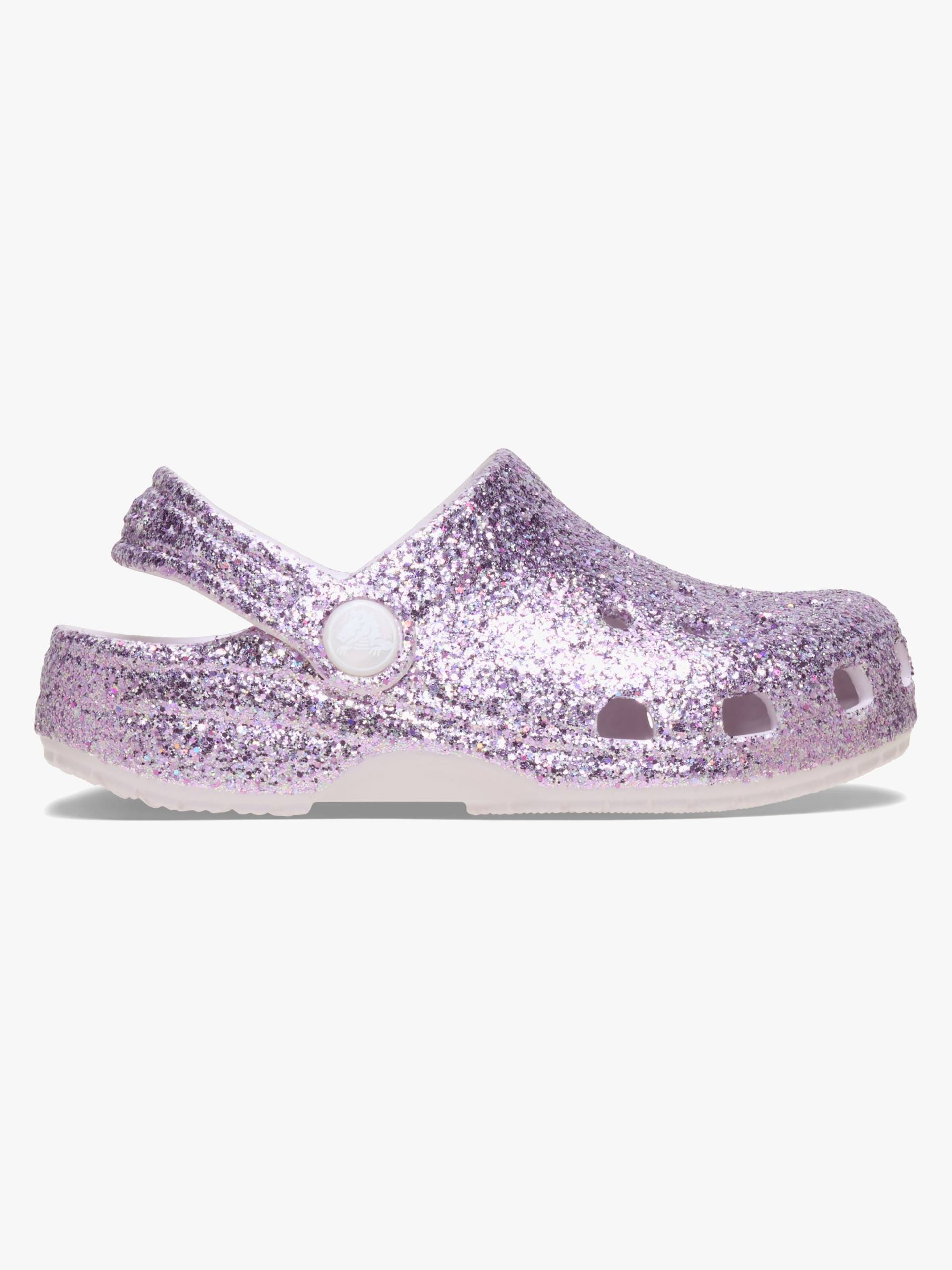 Crocs Kids Classic Chunky  Glitzer Pantoffeln, Grape Ice, 27-28 von Crocs