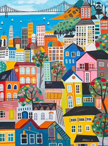 Cross & Glory - Bay Breeze & Bright Lights - 1000 Teile Puzzle für Erwachsene | Lebendiges San Francisco Folk Art Puzzle | Einzigartige Puzzle-Herausforderung für Kunstliebhaber Cross & Glory - Bay Breeze & Bright Lights - 1000 Teile Puzzle für Erwachsene | Lebendiges San Francisco Folk Art Puzzle | Einzigartige Puzzle-Herausforderung für Kunstliebhaber von Cross & Glory