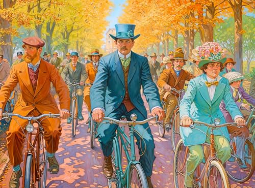 Cross & Glory - The Grand Bicycling Gala - Puzzle mit 1000 Teilen für Erwachsene | Viktorianische Eleganz und Herbstcharme | Herausforderndes Puzzle mit feinen Detail-Kunstwerken Cross & Glory - The Grand Bicycling Gala - Puzzle mit 1000 Teilen für Erwachsene | Viktorianische Eleganz und Herbstcharme | Herausforderndes Puzzle mit feinen Detail-Kunstwerken von Cross & Glory