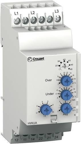 Crouzet Überwachungsrelais 208 - 480 V/AC 2 Wechsler HWUA 1St. von Crouzet
