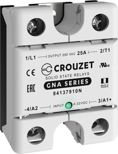 Crouzet Halbleiterrelais 84137910N 25A Schaltspannung (max.): 280 V/AC Nullspannungsschaltend 1St. von Crouzet