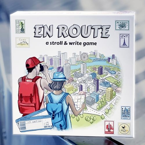 Crowd Games En Route – Interactive Flip & Write Travel Board Game | Build Routes Through 6 Iconic Cities, Variable Player Powers, Solo to 4 Players, Ages 10 English Crowd Games En Route – Interactive Flip & Write Travel Board Game | Build Routes Through 6 Iconic Cities, Variable Player Powers, Solo to 4 Players, Ages 10 English von Crowd Games