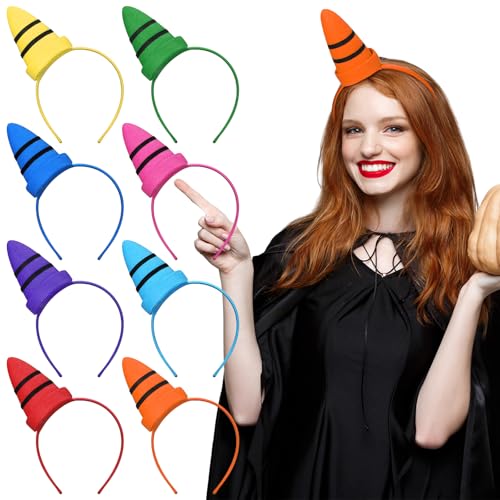 Crowye 8 Stück Wachsmalstift-Kostüm, Stirnband, Filzkegel, Wachsmalstift, Zwergmütze, Stirnband für Halloween, Kostüm, Cosplay, Party, Zubehör, Zubehör Crowye 8 Stück Wachsmalstift-Kostüm, Stirnband, Filzkegel, Wachsmalstift, Zwergmütze, Stirnband für Halloween, Kostüm, Cosplay, Party, Zubehör, Zubehör von Crowye