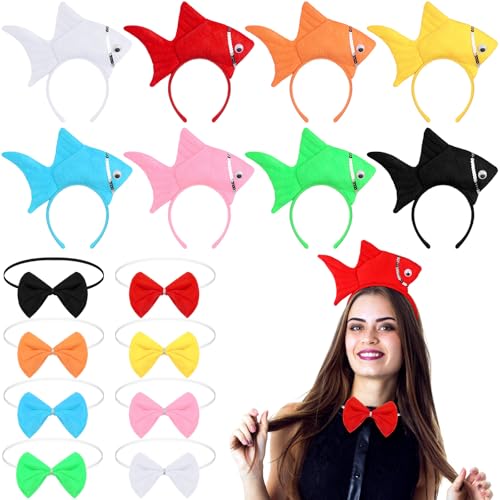 Crowye Goldfisch-Cosplay-Kostüm, inklusive Fliege und Goldfisch-Stirnband, Meerestier-Kostüm, Requisiten, Haarband, Damen, Karneval, Zubehör für Halloween, Weltbuchtag, Geburtstag, 8 Farben, 16-teilig Crowye Goldfisch-Cosplay-Kostüm, inklusive Fliege und Goldfisch-Stirnband, Meerestier-Kostüm, Requisiten, Haarband, Damen, Karneval, Zubehör für Halloween, Weltbuchtag, Geburtstag, 8 Farben, 16-teilig von Crowye