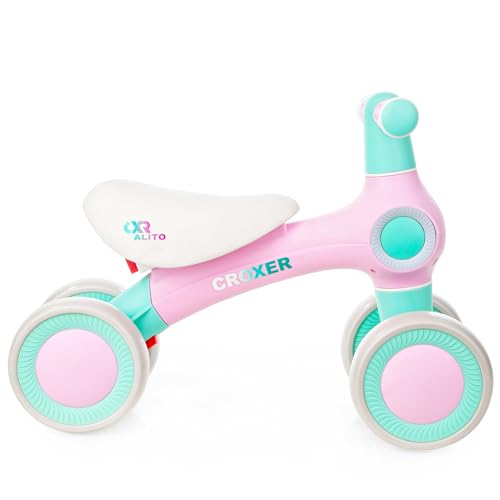 CROXER Kinderlaufrad Lauflernrad für Kinder, Jungen und Mädchen |Ultraleicht | Anti-Rutsch-Griffe (Alito Mint/Pink) von Croxer