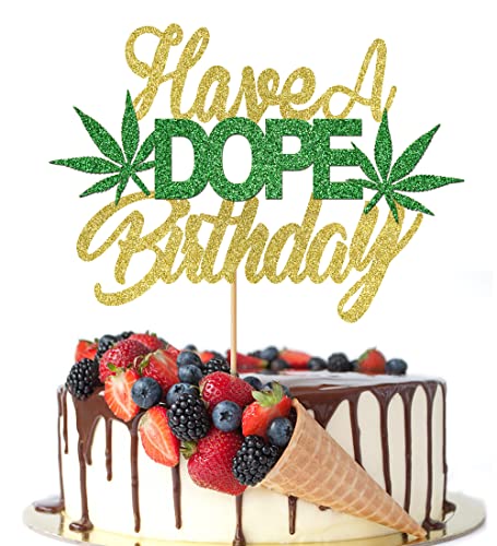 Crseniny 1 Packung Have a Dope Geburtstagskuchenaufsatz, Marihuana-Blatt, Geburtstagskuchenaufsatz, Hochzeit, 420, Geburtstagsparty, Zubehör für Männer und Frauen, Dope-Geburtstagsparty-Dekoration Crseniny 1 Packung Have a Dope Geburtstagskuchenaufsatz, Marihuana-Blatt, Geburtstagskuchenaufsatz, Hochzeit, 420, Geburtstagsparty, Zubehör für Männer und Frauen, Dope-Geburtstagsparty-Dekoration von Crseniny