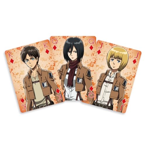 SAKAMI - Attack On Titan - 52 Spielkarten - Poker Kartenspiel Deck Playing Cards - original & lizensiert von Crunchyroll