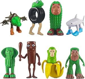 Crusward Statuen Italian Brainrot Figuren Tralalero Tralala Action Figure Set Tung Tung Tung Sahur Figur 8er Set Sammeln Dekorieren von Crusward
