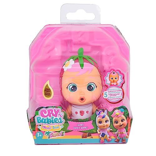 BEBÉS LLORONES LÁGRIMAS MÁGICAS Tropical Beach Babies Ella | Sammlerpuppe, die echte Tränen weint, mit Badeanzug und 4 Zubehörteilen - Spielzeug für Mädchen und Jungen + 3 Jahre von Cry Babies Magic Tears