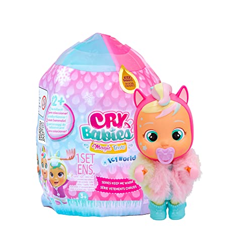 CRY BABIES MAGIC TEARS Icy World Keep Me Warm, Überraschungspuppe zum Sammeln, die weint. Mit 7 Accessoires, Geschenkspielzeug für Kinder +3 Jahre von Cry Babies Magic Tears