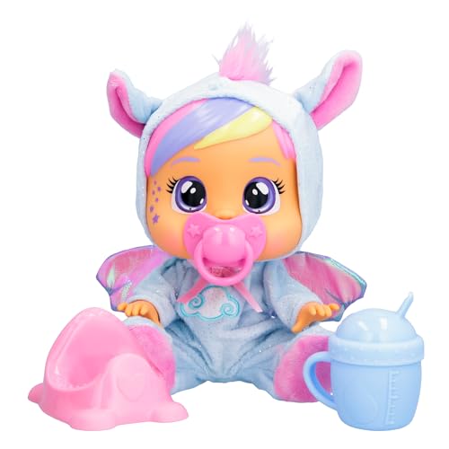 Cry Babies Loving Care Fantasy Jenna | Interaktive Puppe, die echte Tränen weint, einen Pyjama trägt und 3 Accessoires enthält - Spielzeug und Geschenk für Mädchen und Jungen von Cry Babies Magic Tears