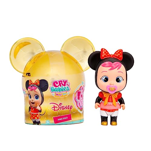 Cry Babies Magic Tears Disney Minnie | Collectible Süße Sammelpuppe inspiriert von dem beliebten Disney-Charakter Minnie, die echte Tränen weint - mit glitzenden Gold-Details!+3 Jahre von Cry Babies Magic Tears