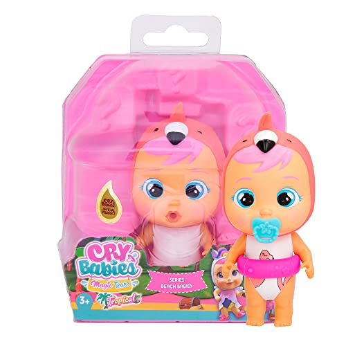 CRY BABIES MAGIC TEARS Tropical Beach Babies Fancy | Puppe zum Sammeln, die echte Tränen weint - mit Badeanzug & 4 Accessoires | Spielzeug und Geschenk für Mädchen und Jungen ab 3 Jahren von Cry Babies Magic Tears