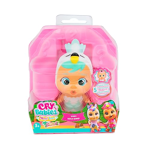 CRY BABIES MAGIC TEARS Tropical Beach Babies Sydney | Puppe zum Sammeln, die echte Tränen weint - mit Badeanzug & 4 Accessoires | Spielzeug und Geschenk für Mädchen und Jungen ab 3 Jahren von Cry Babies Magic Tears