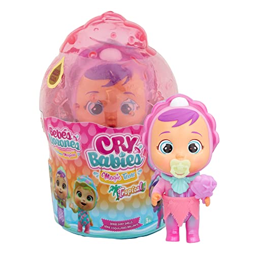 Cry Babies Magic Tears Tropische glänzende Muscheln Coraline | Sammlerstück, die schaumige Tränen weint, mit 8 Zubehörteilen – Spielzeug für Mädchen und Jungen + 3 Jahre von Cry Babies Magic Tears