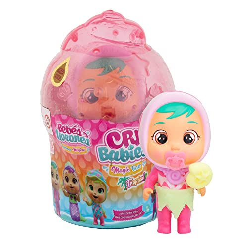 Cry Babies Magic Tears Tropische glänzende Muscheln Shelly | Sammlerstück, die schaumige Tränen weint, mit 8 Zubehörteilen – Spielzeug für Mädchen und Jungen + 3 Jahre von Cry Babies Magic Tears