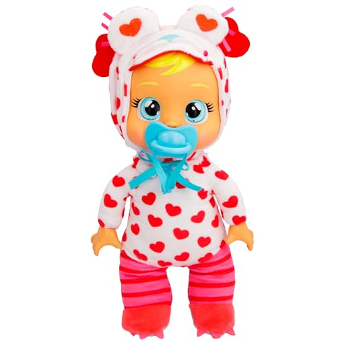 Cry Babies Tiny Cuddles Monster Momo, Plüsch-Baby-Puppe, Tiny Cuddles mit personalisiertem Pyjama eines Monsters, das echte Tränen weint, Kinder ab 18+ Monaten von Cry Babies Magic Tears