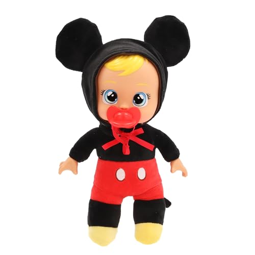 Bebés Llorones Tiny Cuddles Disney Mickey, weiche Babypuppe, inspiriert von Disney, weint echte Tränen, Spielzeug für Mädchen und Jungen ab 18 Monaten von Cry Babies Magic Tears