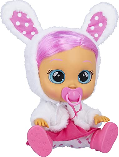 CRY BABIES Dressy Coney das Kaninchen - Interaktive Spiel- & Funktionspuppe, die echte Tränen weint; mit bunten Haaren und an- und ausziehbarer Kleidung - Geschenk Puppe für Kinder ab 2 Jahren von Cry Babies Magic Tears